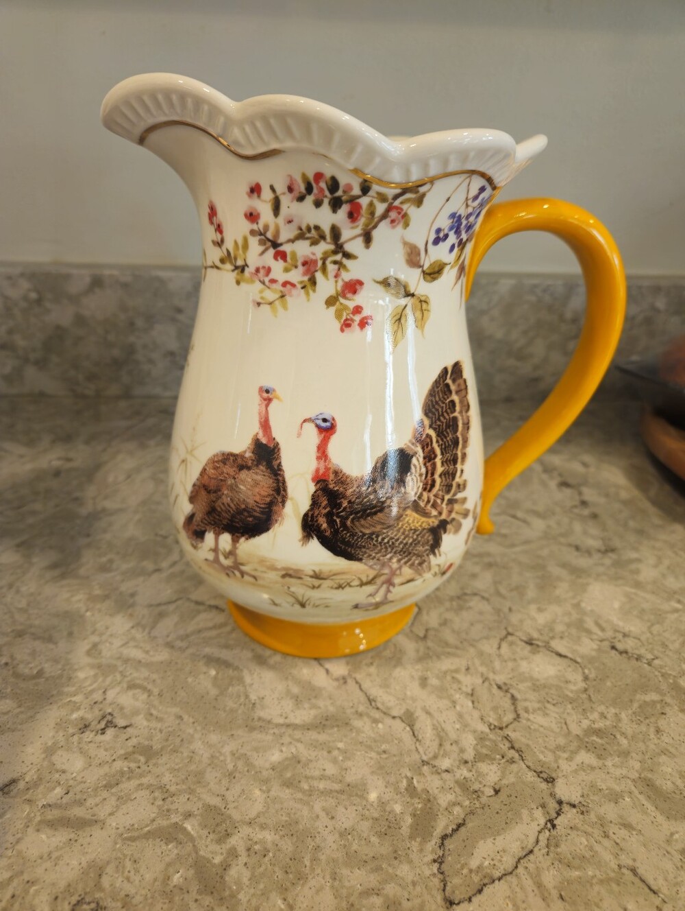 Potters Studio Thanksgiving Turkey Pitcher Ceramic Brand New
